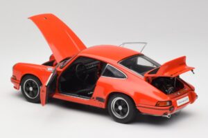 Porsche 911 Carrera RS 2.7 Pomarańczowy & Czarne Pasy AUTOart 1:18 78054 Metal — zdjęcie 5 z 8