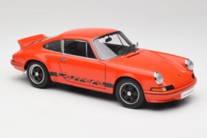 Porsche 911 Carrera RS 2.7 Pomarańczowy & Czarne Pasy AUTOart 1:18 78054 Metal — zdjęcie 6 z 8