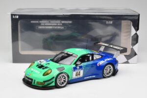 Porsche 911 GT3 R #44 Falken Motorsport W. Henzler / P. Dumbreck NBR 2016 Minichamps 1:18 155166044 Metal — zdjęcie 6 z 6