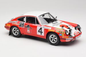 Porsche 911 S #4 G. Larrousse / M. Perramond 2nd Place Rally Monte Carlo 1972 Minichamps 1:18 107726804 Żywica — zdjęcie 4 z 6