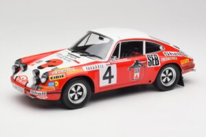 Porsche 911 S #4 G. Larrousse / M. Perramond 2nd Place Rally Monte Carlo 1972 Minichamps 1:18 107726804 Żywica