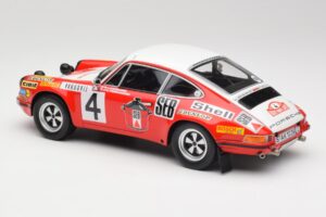 Porsche 911 S #4 G. Larrousse / M. Perramond 2nd Place Rally Monte Carlo 1972 Minichamps 1:18 107726804 Żywica — zdjęcie 5 z 6