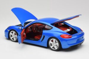 Porsche Cayman 981 S Aqua Niebieski Metalik Minichamps 1:18 110062221 Metal — zdjęcie 5 z 8