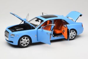 Rolls-Royce Ghost Series I Jasnoniebieski Kyosho 1:18 08802LB Metal — zdjęcie 2 z 8