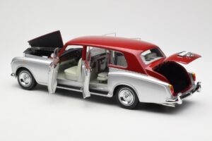 Rolls-Royce Phantom VI Srebrno Czerwony Kyosho 1:18 08905SR Metal — zdjęcie 5 z 8