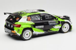 Skoda Fabia Rally2 #23 O. Solberg / E. Edmondson Rally Monte Carlo 2023 IXO 1:18 18RMC155A Metal — zdjęcie 2 z 6