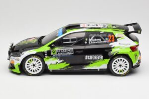 Skoda Fabia Rally2 #23 O. Solberg / E. Edmondson Rally Monte Carlo 2023 IXO 1:18 18RMC155A Metal — zdjęcie 3 z 6