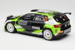 Skoda Fabia Rally2 #23 O. Solberg / E. Edmondson Rally Monte Carlo 2023 IXO 1:18 18RMC155A Metal — zdjęcie 5 z 6