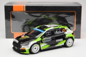 Skoda Fabia Rally2 #23 O. Solberg / E. Edmondson Rally Monte Carlo 2023 IXO 1:18 18RMC155A Metal — zdjęcie 6 z 6