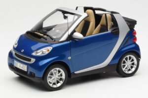 Smart Fortwo W451 Kabriolet Niebieski Srebrny Minichamps 1:18 Q0022565V001C80Q00 Metal