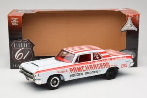 Dodge 330 Super Stock Ramchargers NHRA 1964 Highway 61 1:18 50044 Metal — zdjęcie 8 z 8