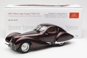 Talbot-Lago T150 C-SS Figoni & Falaschi Teardrop Ciemny Bordowy Metaliczny CMC 1:18 M-179 Metal — zdjęcie 2 z 6