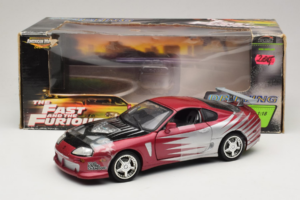 Toyota Supra A80 Fast & Furious Fioletowy Srebrny ERTL 1:18 33708 Metal — zdjęcie 6 z 6