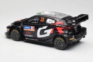 Toyota Yaris Rally1 WRC #33 E. Evans / S. Martin Rally Sweden 2024 IXO 1:18 18RMC200 Metal — zdjęcie 5 z 6