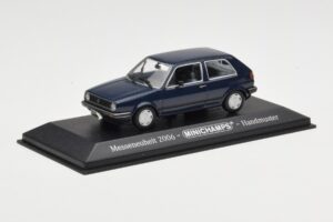 Volkswagen Golf Mk2 Niebieski Egzemplarz Wystawienniczy Minichamps 1:43 GOLFHANDMUSTER Metal — zdjęcie 2 z 4