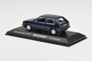 Volkswagen Golf Mk2 Niebieski Egzemplarz Wystawienniczy Minichamps 1:43 GOLFHANDMUSTER Metal — zdjęcie 3 z 4