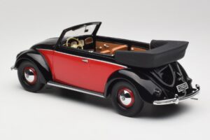 Volkswagen Beetle Kabriolet Czarny & Czerwony Minichamps 1:18 107054132 Żywica — zdjęcie 5 z 6