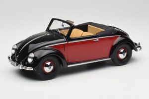 Volkswagen Beetle Hebmuller Kabriolet Czarny & Czerwony Minichamps 1:18 107054230 Żywica