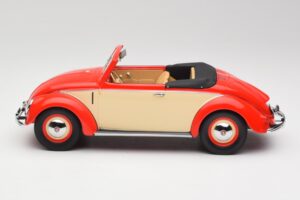 Volkswagen Beetle Hebmuller Kabriolet Czerwony & Kremowy Minichamps 1:18 107054231 Żywica — zdjęcie 3 z 6