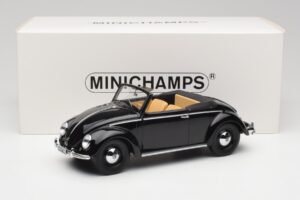 Volkswagen Beetle Type 1 Hebmuller Kabriolet Czarny Minichamps 1:18 107054232 Metal — zdjęcie 6 z 6
