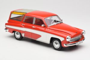 Wartburg 311 Camping Deluxe Czerwony Biały BoS Models 1:18 BOS037 Żywica — zdjęcie 4 z 6