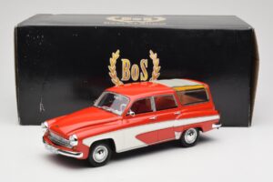 Wartburg 311 Camping Deluxe Czerwony Biały BoS Models 1:18 BOS037 Żywica — zdjęcie 6 z 6